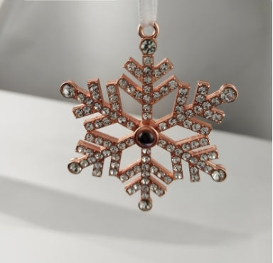 Personlig projektion prydnad Anpassat foto snöflinga julprydnad gåvor